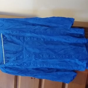 Boho style top with flower lace applique